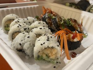 Basic Cali and vegeta rolls  at Naughty Panda in Santa Ana