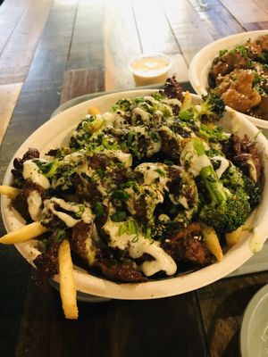 Beef Broccoli Fries at Naughty Panda in Santa Ana