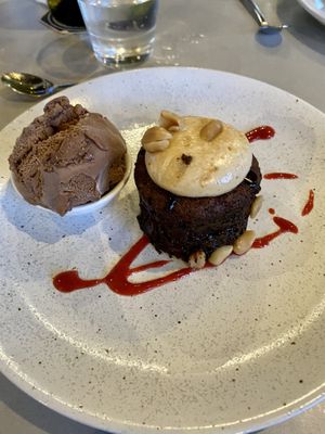 Vegan chocolate and peanut butter cake at Dundee's in Cairns