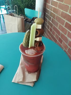 Non alcoholic bloody mary at Brewing Good Coffee Company in Savage