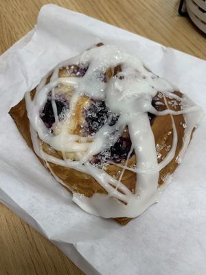 Cream cheese and blueberry danish (before I crushed it)   at Brewing Good Coffee Company in Savage