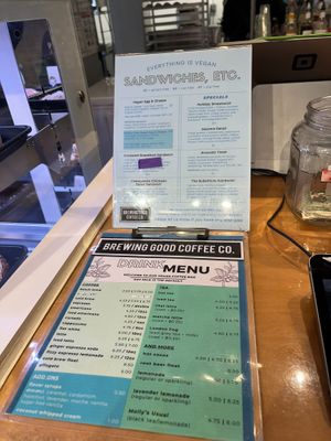 Menu at Brewing Good Coffee Company in Savage
