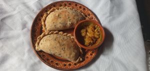 Samosas at El Gato Negro in Tepoztlan