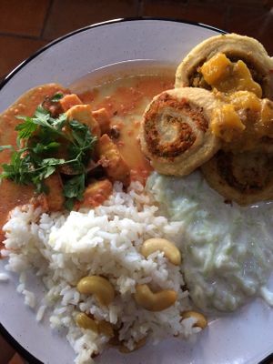 Indian food at El Gato Negro in Tepoztlan