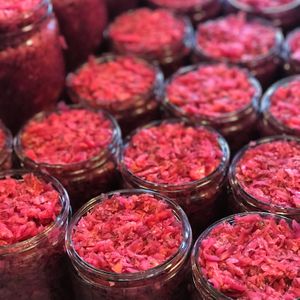 Pretty in Pink - Dill and Garlic Sauerkraut at Cultured Creamery in Santa Monica