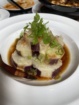 Garlic eggplant (worst dish) #Veganuary at Madame Fu in Hong Kong Island