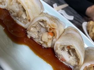 Mushroom Cheung fun (highlight) #Veganuary at Madame Fu in Hong Kong Island