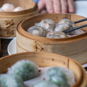 Excellent vegan dim sum  at Madame Fu in Hong Kong Island