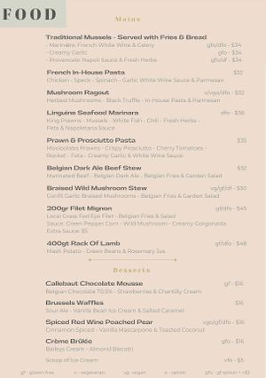 Menu at Bar Deco - Belgian Beer & Wine Garden in Yandina