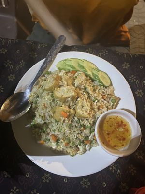 Fried rice with tofu  at Khmer Food Café - Food Stall in Kampot