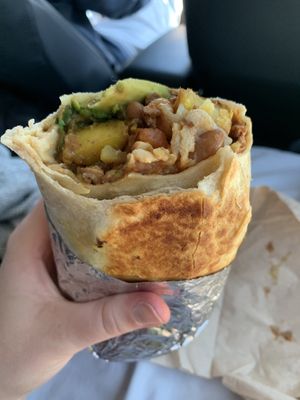 Breakfast burrito! (Delicious and packed full!! I couldn't even finish it.) 🌯  at Bliss Cafe in San Luis Obispo