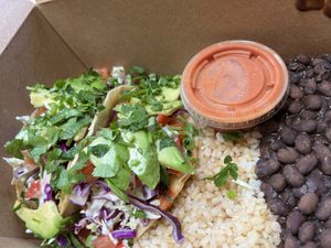 Karma tacos  at Bliss Cafe in San Luis Obispo