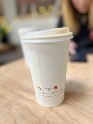 Oat milk latte   at Bliss Cafe in San Luis Obispo