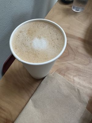 Oat milk lattee  at Bliss Cafe in San Luis Obispo