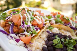 Barbecue jackfruit tacos at Bliss Cafe in San Luis Obispo