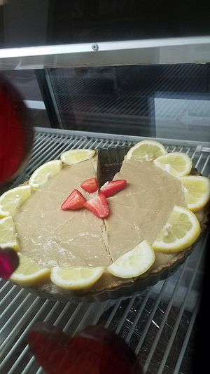 Vanilla lemon cheesecake at Bliss Cafe in San Luis Obispo