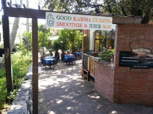 outside at Bliss Cafe in San Luis Obispo