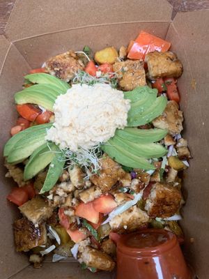 Vegan all-day breakfast bowl at Bliss Cafe in San Luis Obispo