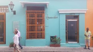 outside at Anacardos in Cartagena