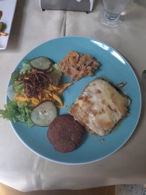 Menú del día, Lasagna de vegetales at Anacardos in Cartagena