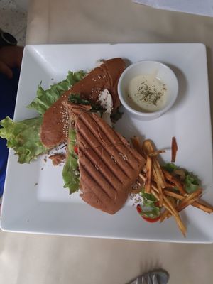 Sandwich de jamón vegano at Anacardos in Cartagena
