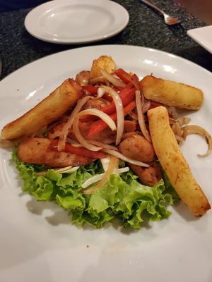 Vegan Sausage & Potato Appetizer at Anacardos in Cartagena