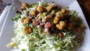 "Lizzy's shockingly good house salad" at Lizzy's in Savannah