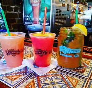 Some delicious drinks at Lizzy's in Savannah