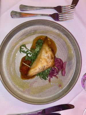 vegetable samosa  at The Georgian Tearoom The Dome in Edinburgh