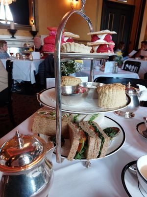 Sandwiches, scones and cakes at The Georgian Tearoom The Dome in Edinburgh