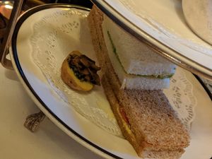 Vegan sandwiches at The Georgian Tearoom The Dome in Edinburgh