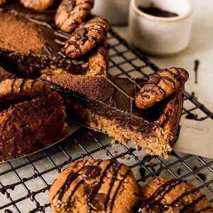 Torta vegana de chocolate at Pé na Jaca in Sao Paulo
