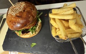 Vegan burger   at Terra Madre in Nice