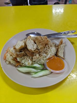 "Chicken Rice" at Vegetarian Mee Rebus in Malacca
