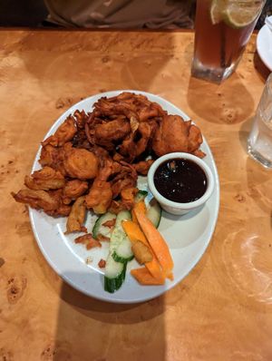 Onion bhaji at Marinades Indian Cuisine in Cairns