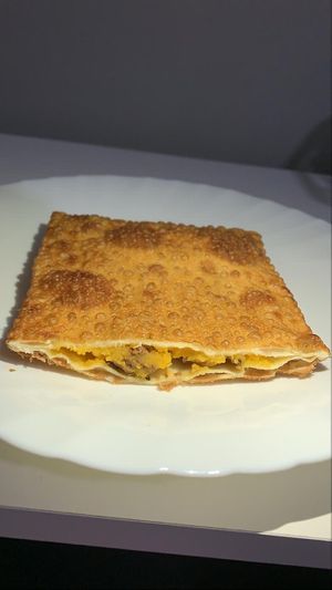 Pastel de queijo com fakon. at Yeba in Fortaleza