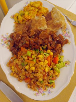 Big double mix meal at Meublè Adriana in Sirmione