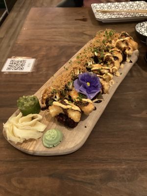 Sushi tuna and shrimp at Vegan Sushi Bar - Kinkerstraat in Amsterdam