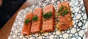 vegan salmon at Vegan Sushi Bar - Kinkerstraat in Amsterdam