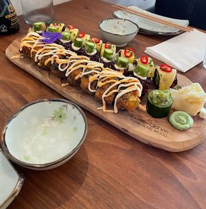 the california roll, the mighty mushroom and the spicy mango. all of them were amazing.  at Vegan Sushi Bar - Kinkerstraat in Amsterdam