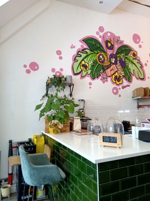 Inside the sushi bar at Vegan Sushi Bar - Kinkerstraat in Amsterdam