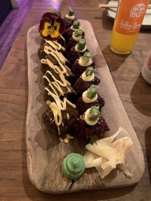 Crunchy California Dream and Mighty Mushroom   at Vegan Sushi Bar - Kinkerstraat in Amsterdam