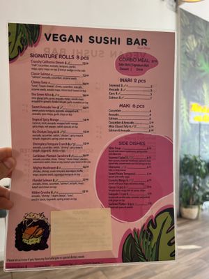 Menu  at Vegan Sushi Bar - Kinkerstraat in Amsterdam
