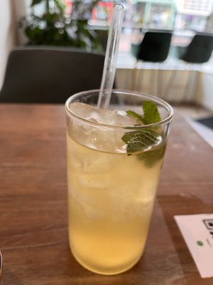 Yuzu jasmin ice tea  at Vegan Sushi Bar - Kinkerstraat in Amsterdam