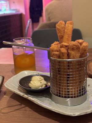 sweet potato fries with truffle mayo  at Vegan Sushi Bar - Kinkerstraat in Amsterdam