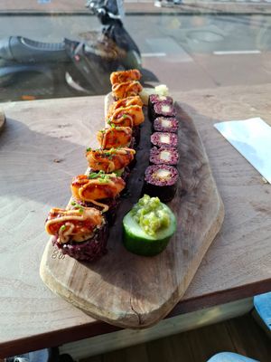 No shrimp en miso glazed at Vegan Sushi Bar - Kinkerstraat in Amsterdam