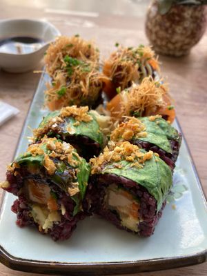 Green miso roll at Vegan Sushi Bar - Kinkerstraat in Amsterdam