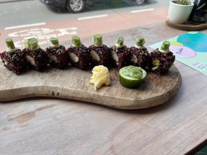 Unforgettable sushi with asparagus   at Vegan Sushi Bar - Kinkerstraat in Amsterdam
