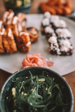 Zeewier en sushi  at Vegan Sushi Bar - Kinkerstraat in Amsterdam