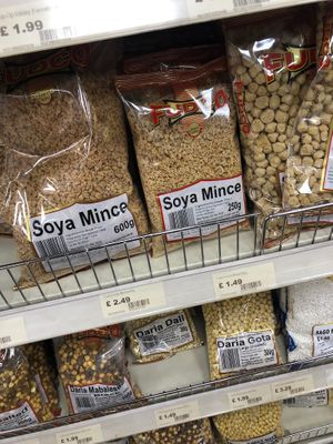 Soya mince chunks  at Reena Food Store in Rochester
